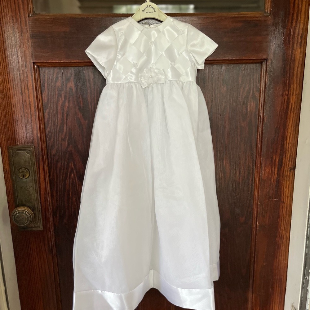 Sarah Louise Checkered Christening Gown sz. 12 mos.